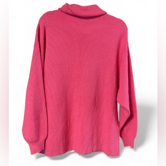 Free People Vibrant Pink Cowl Neck Sweater - Picture 3 of 10